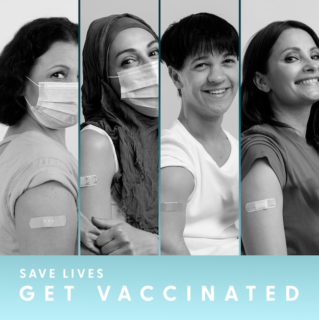 Gratis foto creatief vaccincollageontwerp