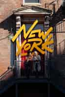 Gratis foto creatieve collage van new york