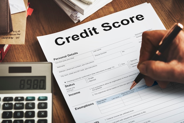 Gratis foto credit score financieel bankwezen economie concept