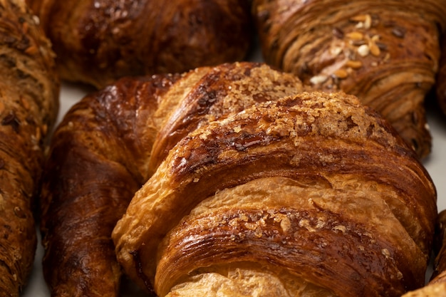 Gratis foto croissants close-ups