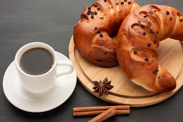 Croissants en heerlijke koffie