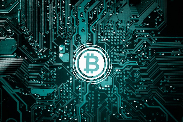 Cryptocurrency-concept met bitcoin