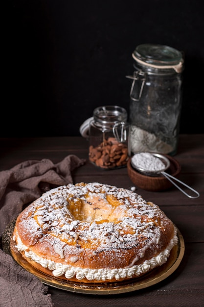 Dagvoedsel met hoge hoek epiphany met ingrediënten