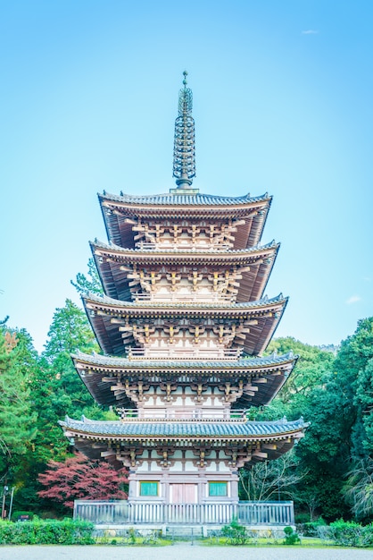 Gratis foto daigo-ji tempel in de herfst, kyoto, japan