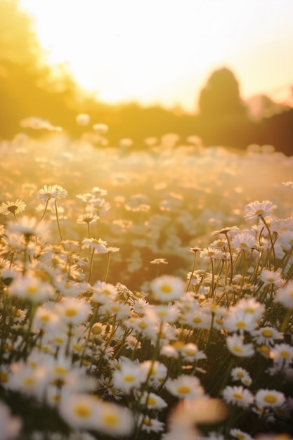 Gratis foto daisy veldlandschap voor wallpapers