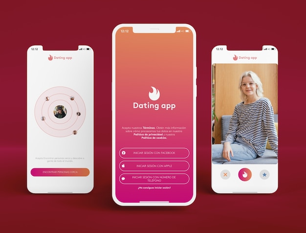 Dating-app-interface op smartphone