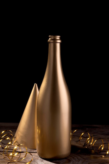 Gratis foto de champagnefles van de close-up op lijst