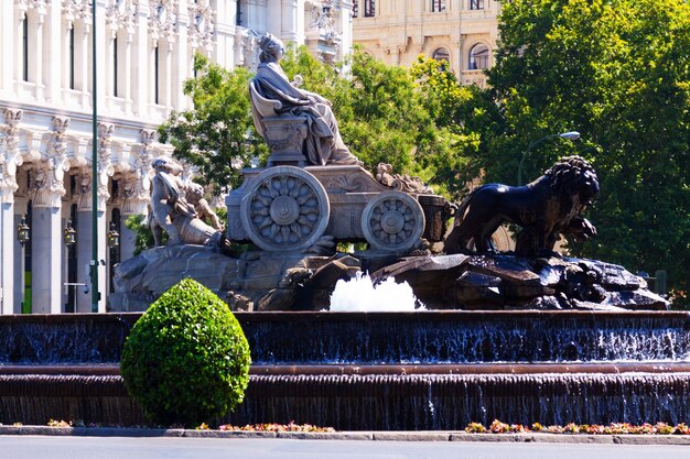 De Cibeles-fontein op de Plaza de Cibeles