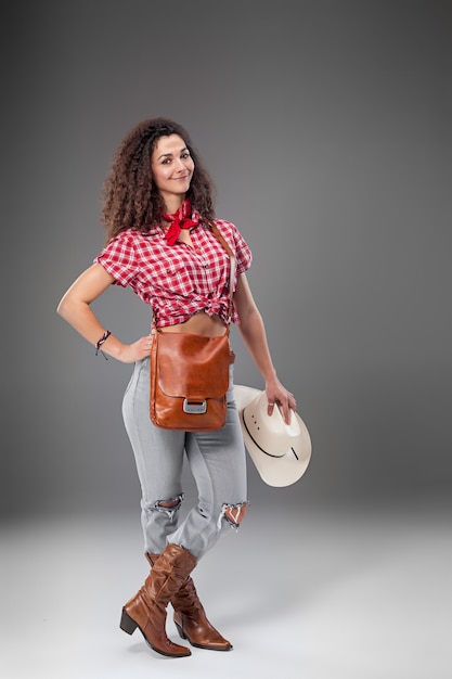 De cowgirl mode vrouw