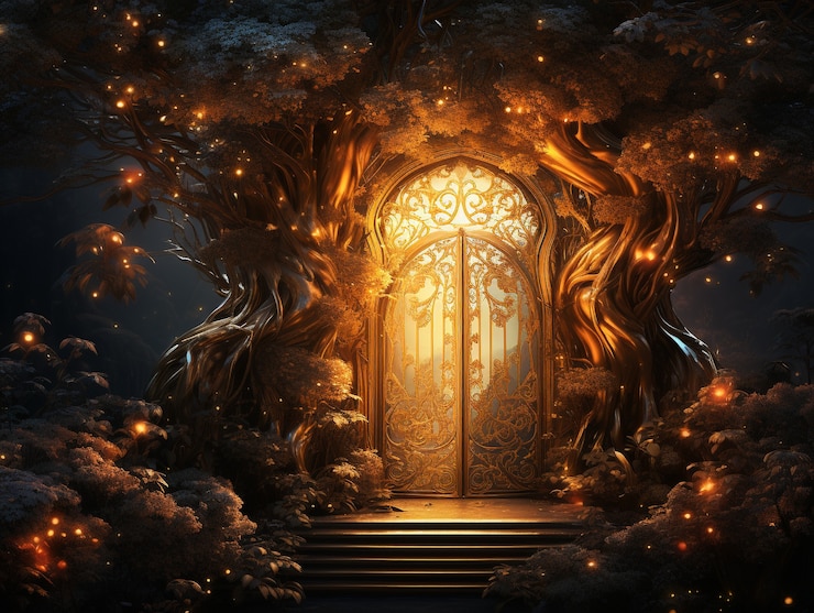 Gratis Foto de deur opent de fantasiewereld.