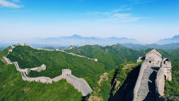 De kronkelende grote muur van china