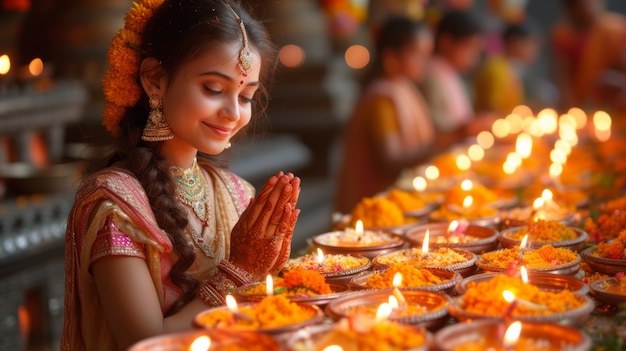 Gratis foto de levendige kleuren van het navratri-feest