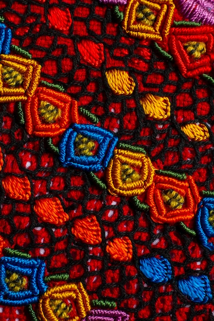 De mexicaanse kleuren vastleggen met getextureerd ornament