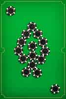 Gratis foto de pokerfiches op groene muur