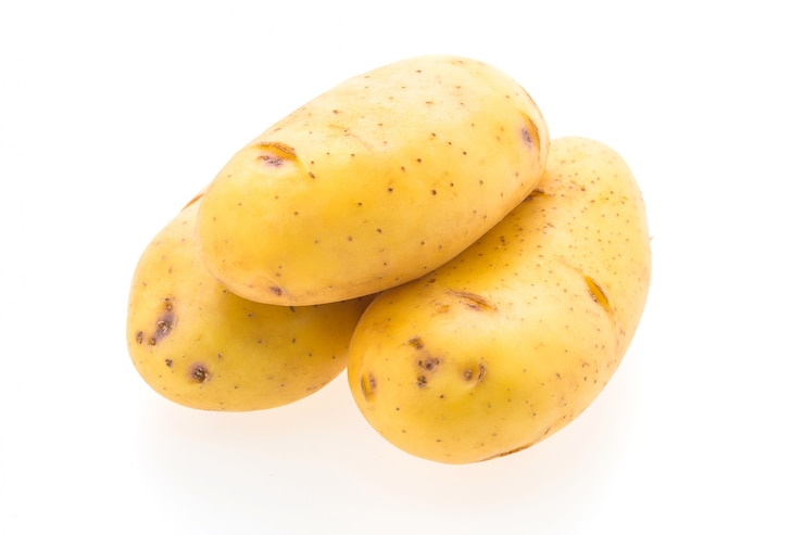 Gratis Foto de verse achtergrond van aardappelen close voeding