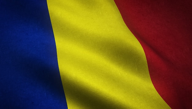 De wapperende vlag van Roemenië