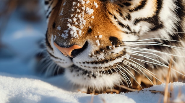 Gratis foto de winterperiode van de woeste tijger