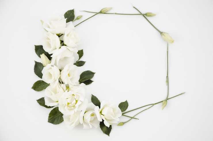 Gratis Foto decoratief frame van bloemen