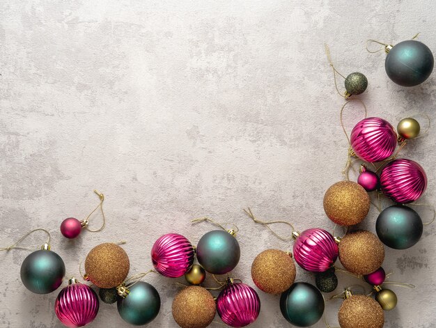 Decoratieve achtergrond met kerstballen