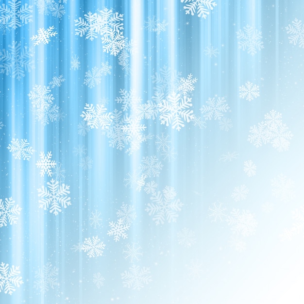 Decoratieve Kerst achtergrond met sneeuwvlokken