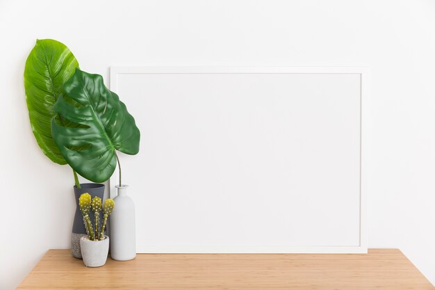 Decoratieve plant met leeg frame