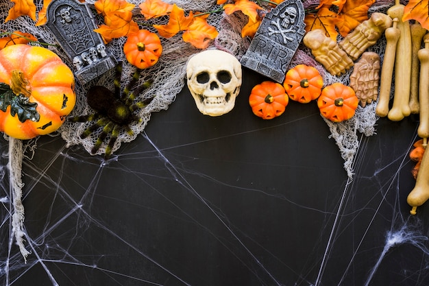 Gratis foto decoratieve spookachtige halloween achtergrond