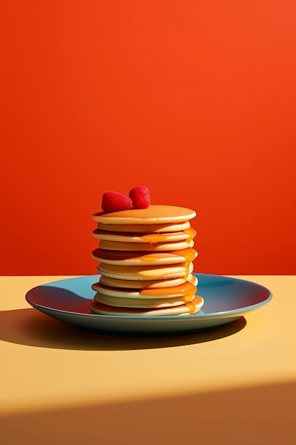 Gratis foto delicious 3d pannenkoeken stilleven