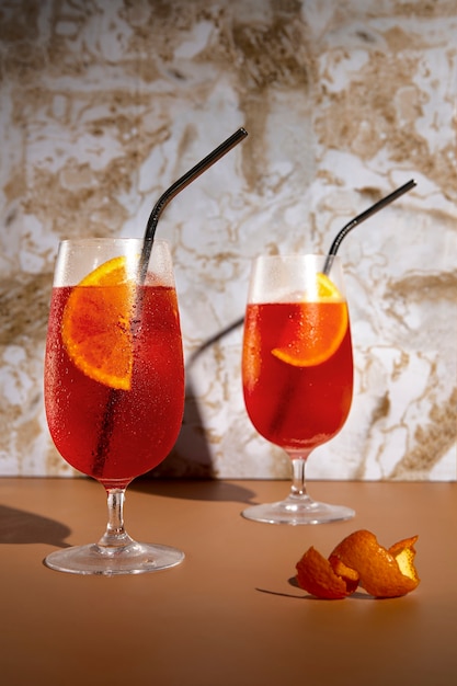 Delicious cocktails arrangement stilleven