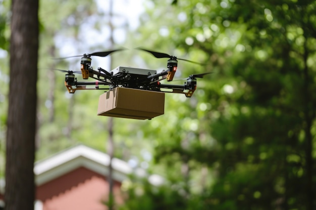 Gratis foto delivery robot in een futuristische omgeving.