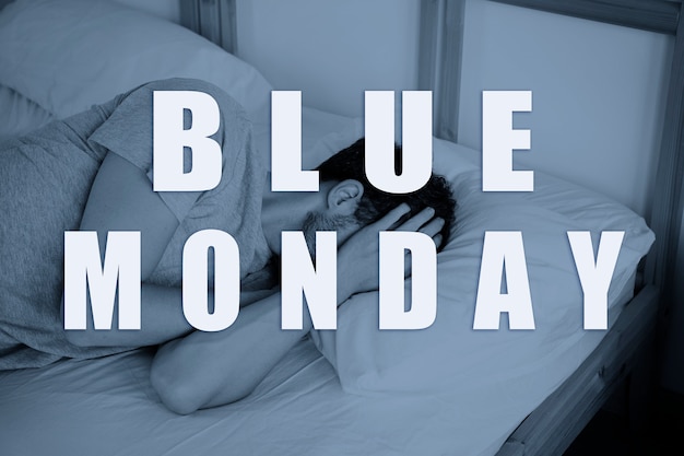 Deprimerende compositie van blauwe maandag