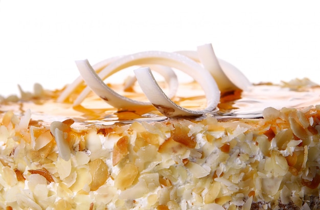 Dessertvruchtencake met witte chocolade