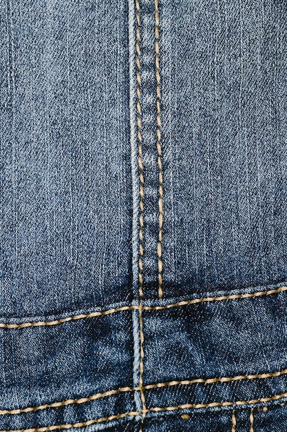 Details over vintage jeansclose-up