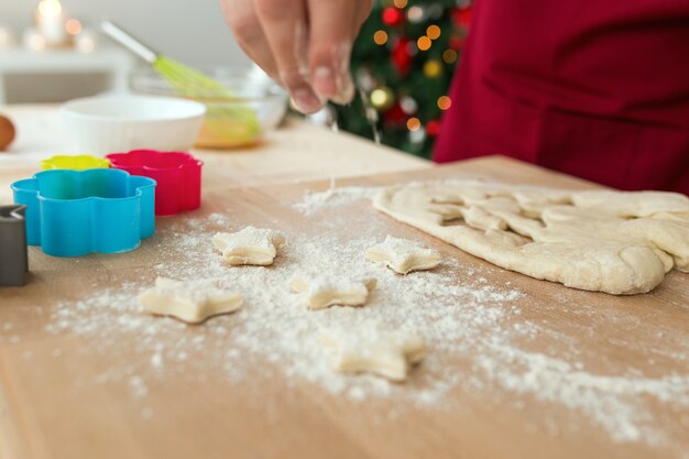 Dice sterren gesneden met een schimmel