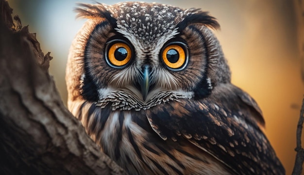 Dierlijke natuur vogel close-up bek veer portret generatieve AI