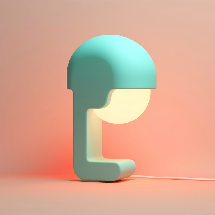 Gratis Foto digitaal kunstlichtlampontwerp