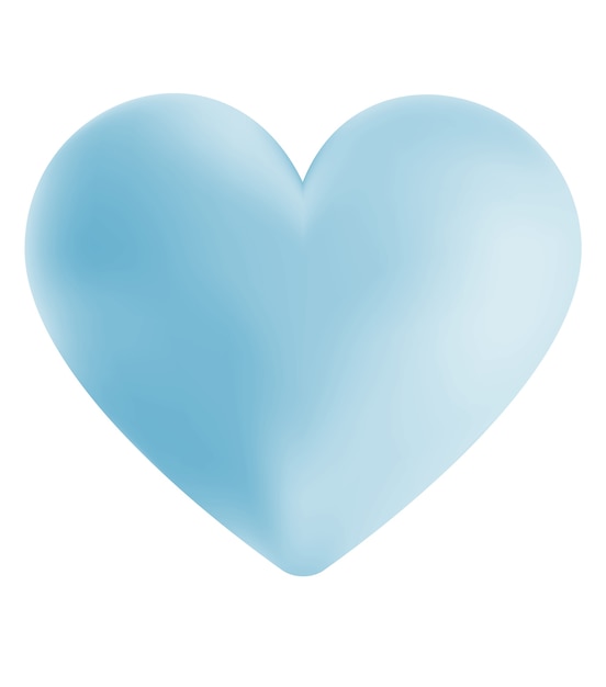 Digitale illustratie van een eenvoudig blauw hart