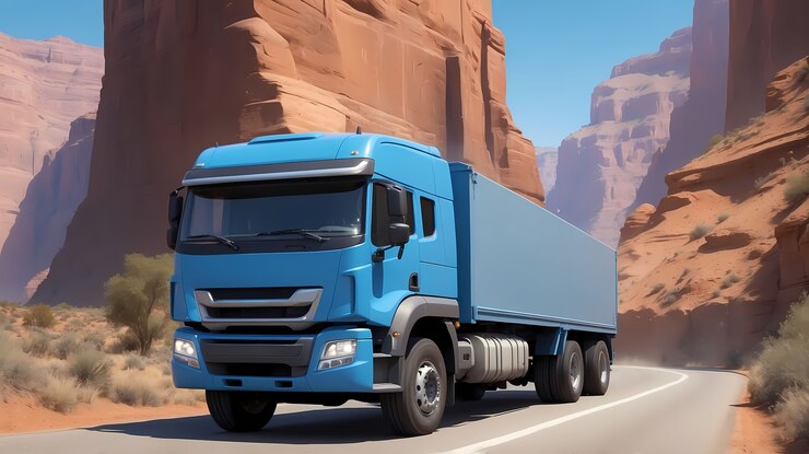 Gratis Foto digitale illustratie van een vrachtwagen