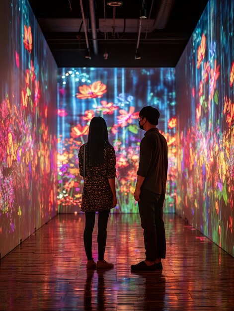 Digitale kunst immersieve tentoonstelling