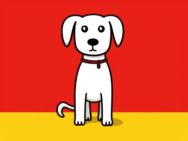 Digitale kunst leuke hond