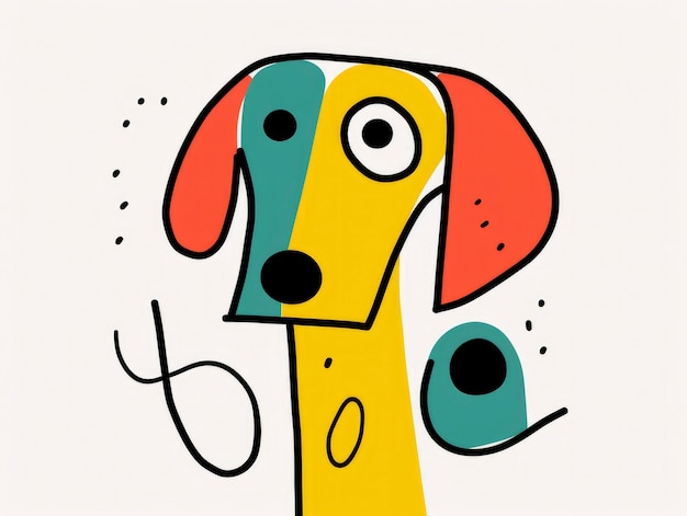 Digitale kunst leuke hond