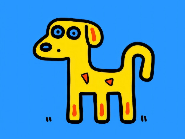 Digitale kunst leuke hond