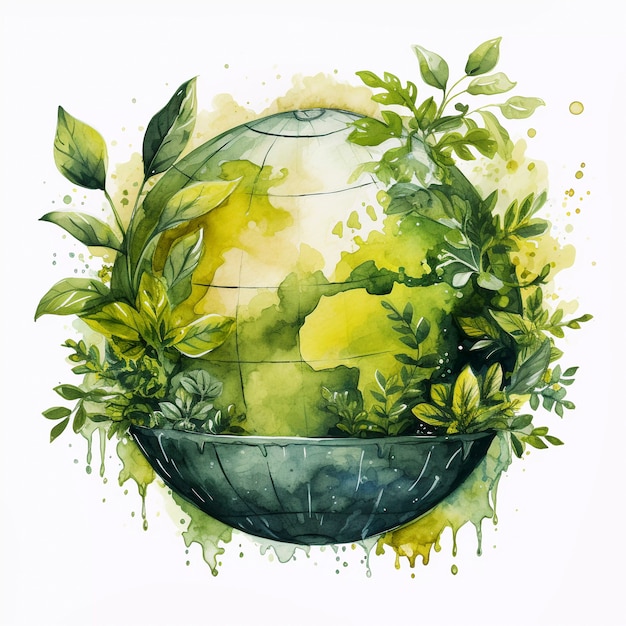 Digitale kunst met de planeet aarde