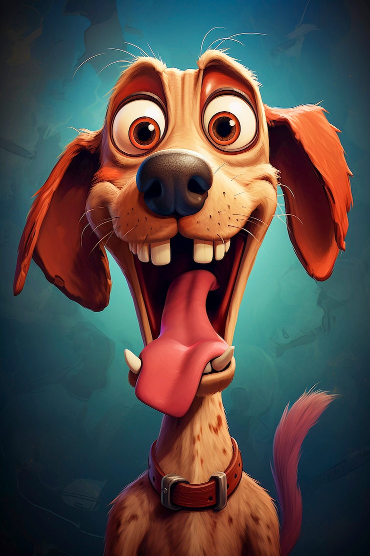 Gratis Foto digitale kunst schattige hond