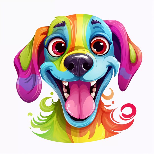 Digitale kunst schattige hond