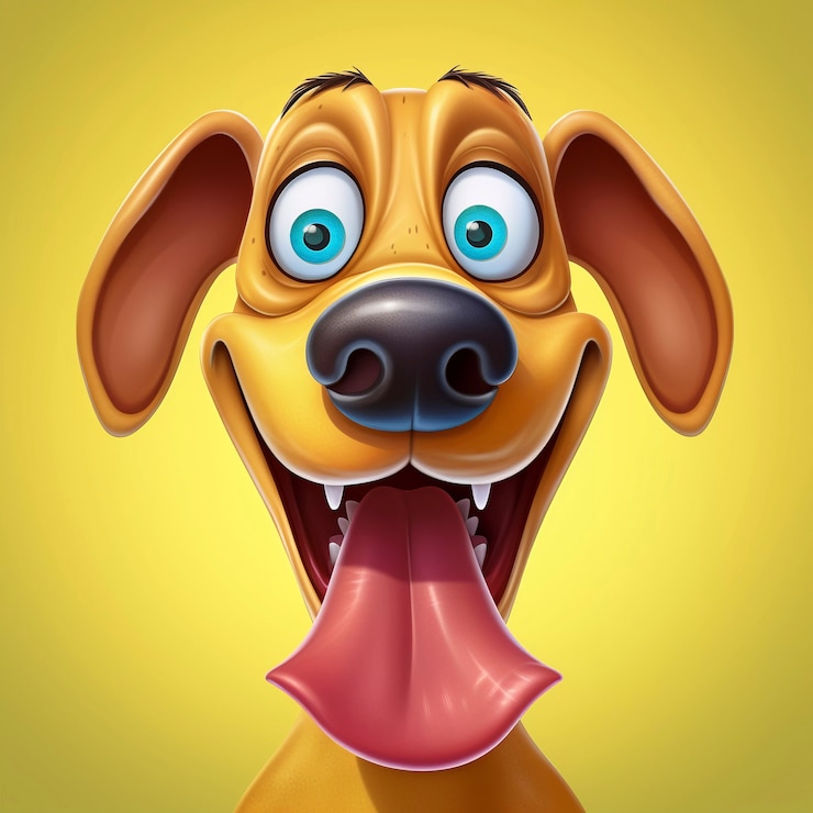 Gratis Foto digitale kunst schattige hond