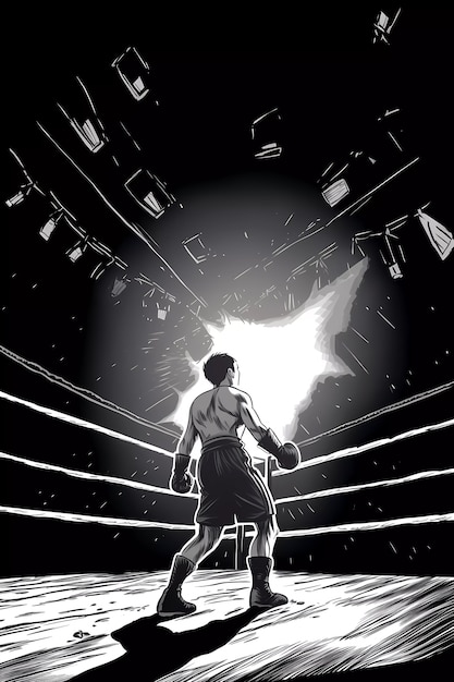 Gratis foto digitale kunst stijl boksen dag viering
