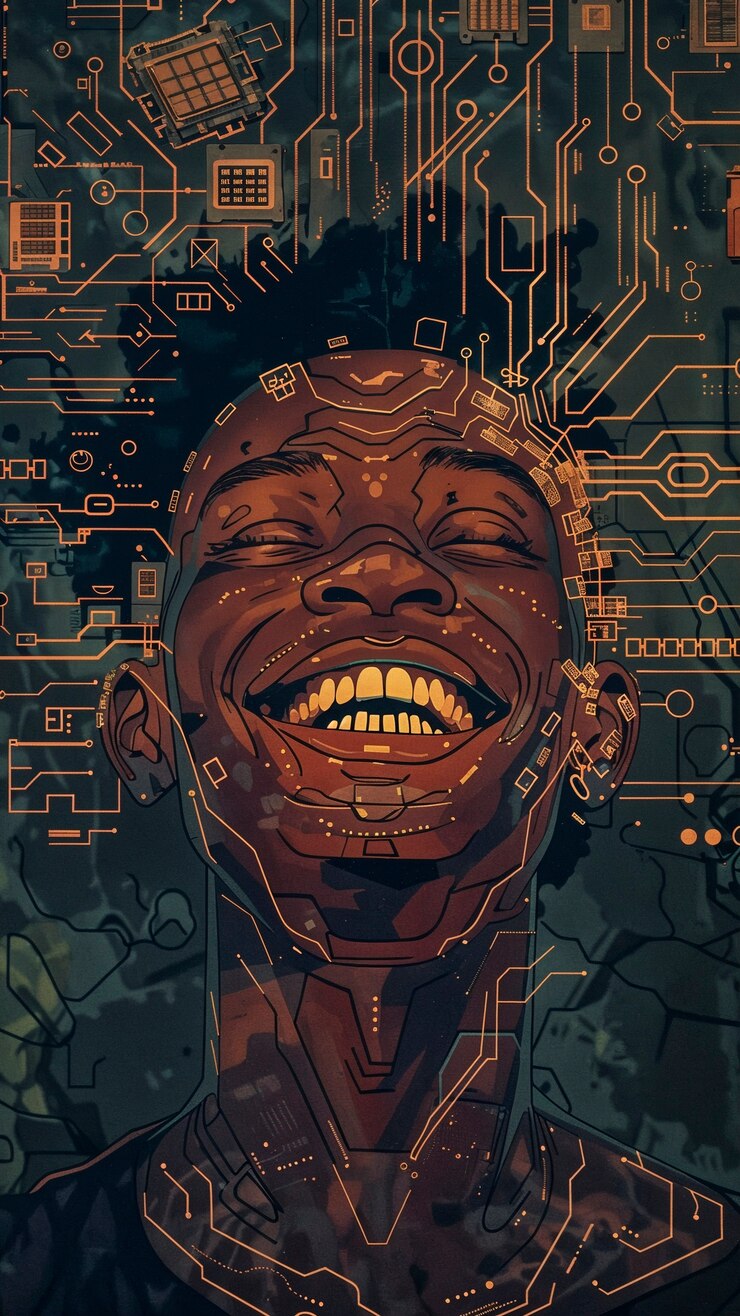 Gratis Foto digitale kunst van ai-technologie achtergrond