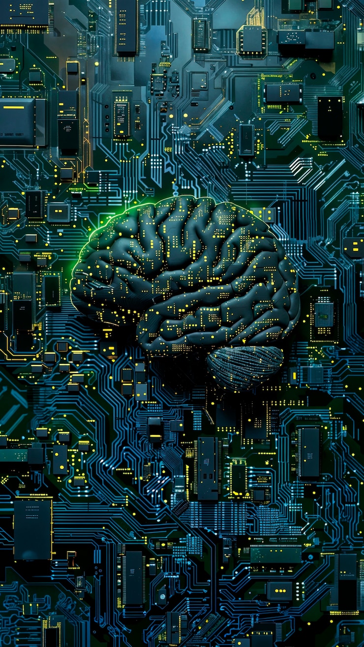Gratis Foto digitale kunst van ai-technologie achtergrond