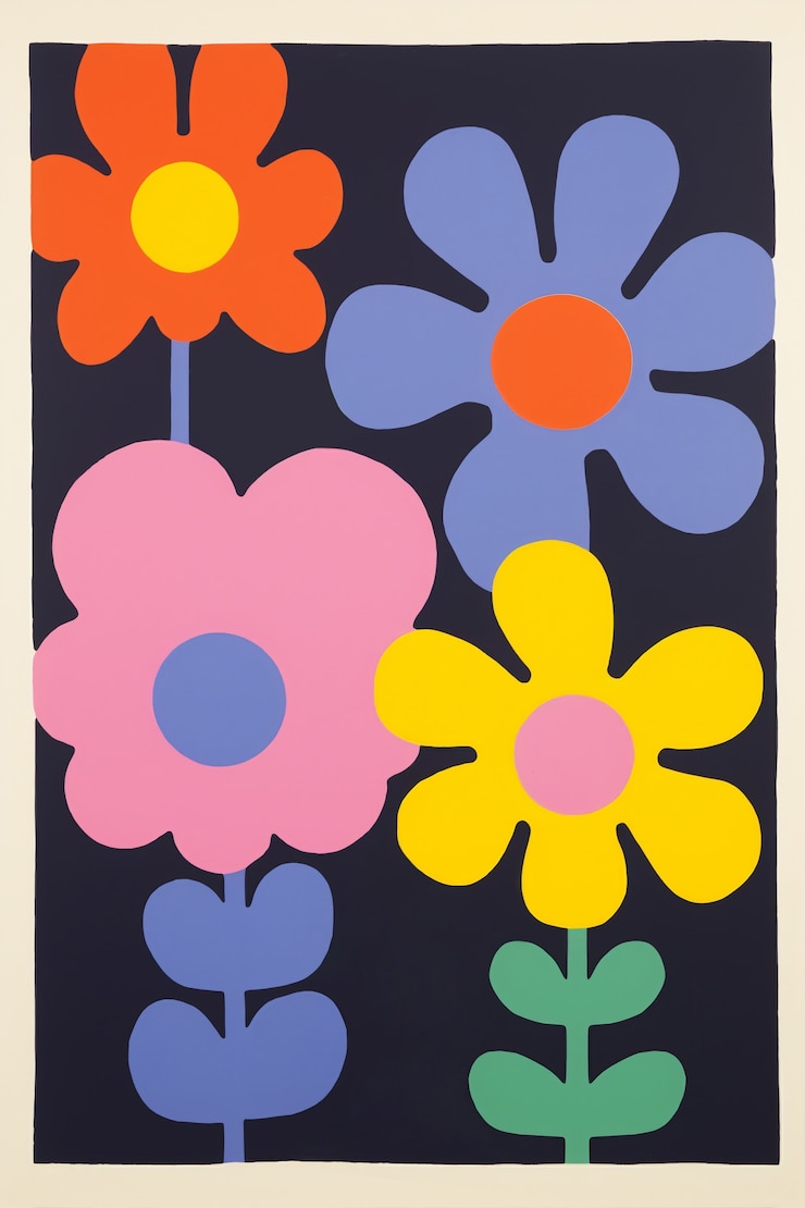 Gratis Foto digitale kunst van organische bloemvormen patroon