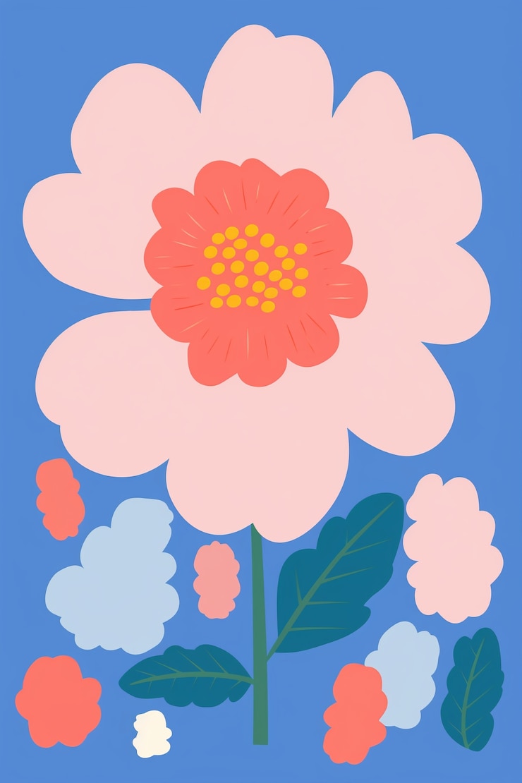 Gratis Foto digitale kunst van organische bloemvormen patroon
